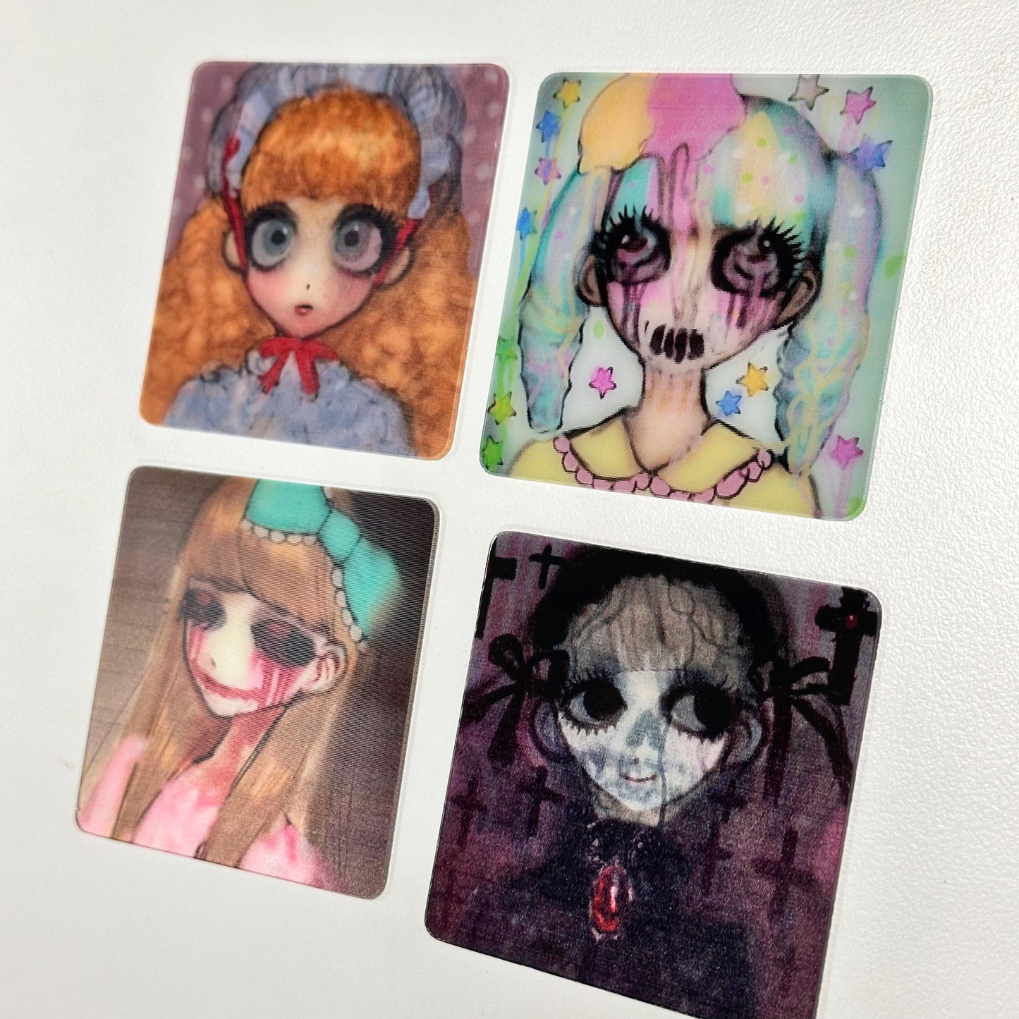 Mutation - Original Illustration OC of Alice in Deep Well, Anime Merchandise Creative Square Card, Variable Holographic Card