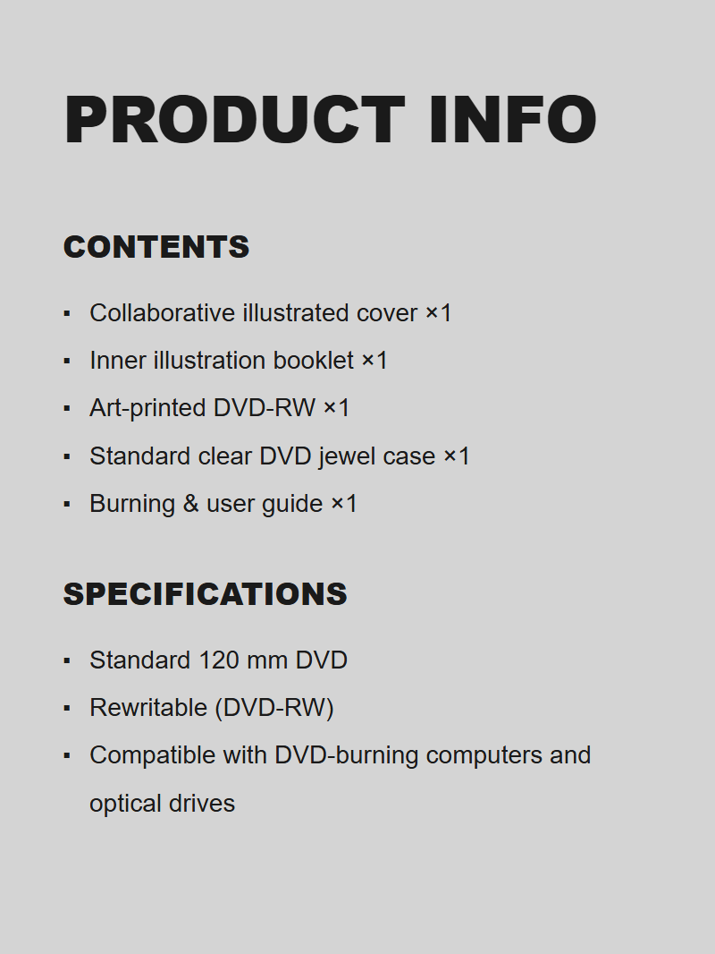 English product info