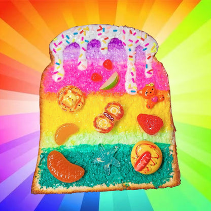 手作Decora原宿风彩虹吐司项链 | SWEET&SOUR原创设计 🌈🍞✨