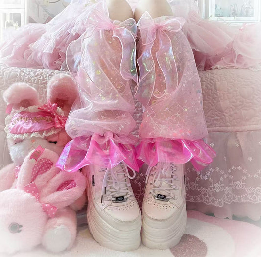 Lace Rainbow Leg Covers Harajuku Style SWEET&amp;SOUR Original Design Lei Lei Lolita Doll Outfit Accessories