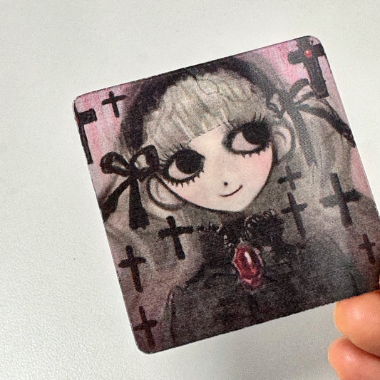 Mutation - Original Illustration OC of Alice in Deep Well, Anime Merchandise Creative Square Card, Variable Holographic Card