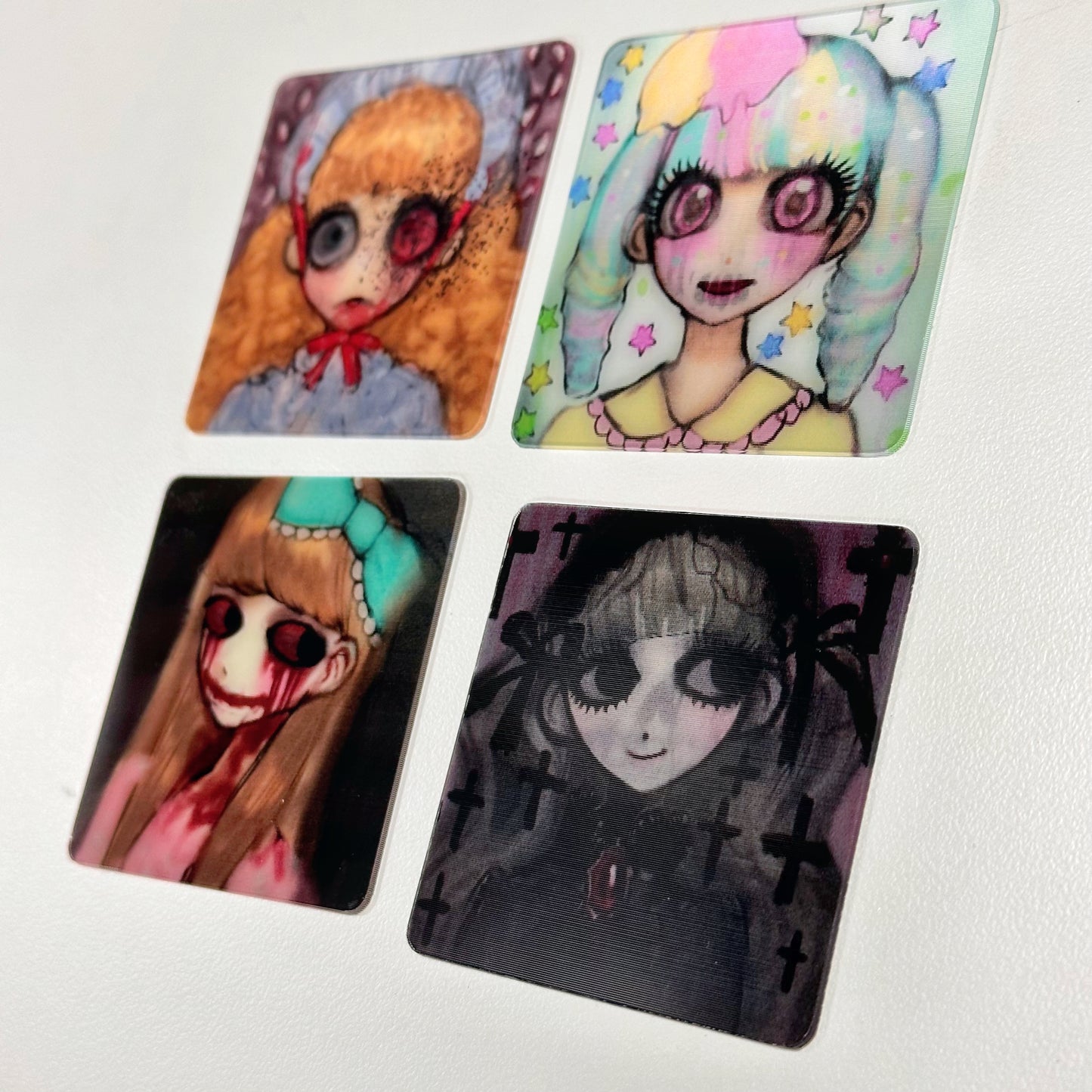 Mutation - Original Illustration OC of Alice in Deep Well, Anime Merchandise Creative Square Card, Variable Holographic Card