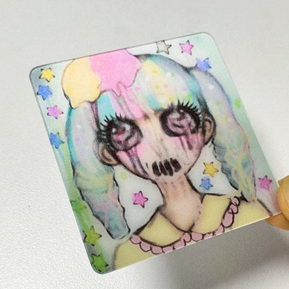 Mutation - Original Illustration OC of Alice in Deep Well, Anime Merchandise Creative Square Card, Variable Holographic Card