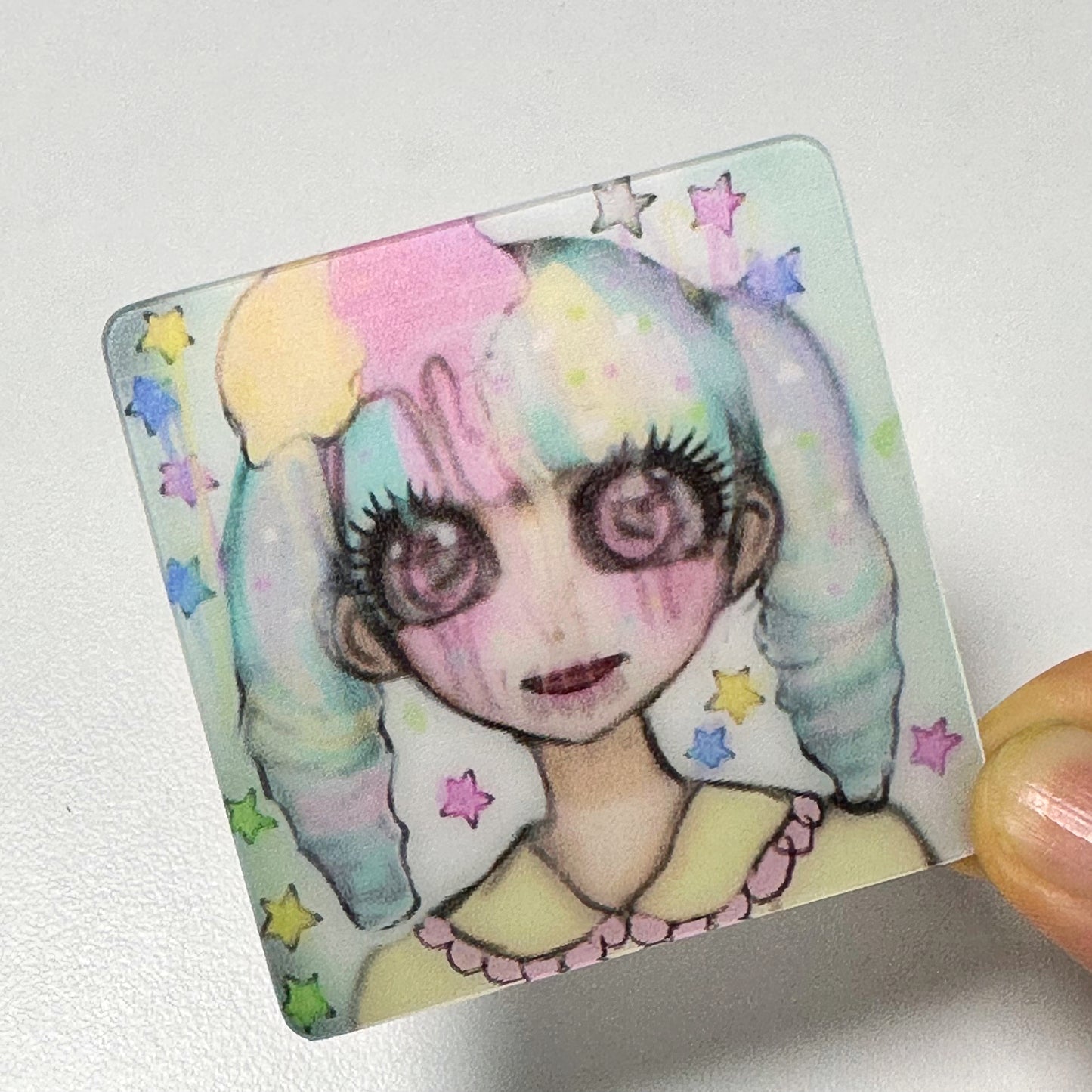 Mutation - Original Illustration OC of Alice in Deep Well, Anime Merchandise Creative Square Card, Variable Holographic Card
