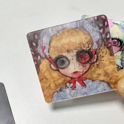Mutation - Original Illustration OC of Alice in Deep Well, Anime Merchandise Creative Square Card, Variable Holographic Card