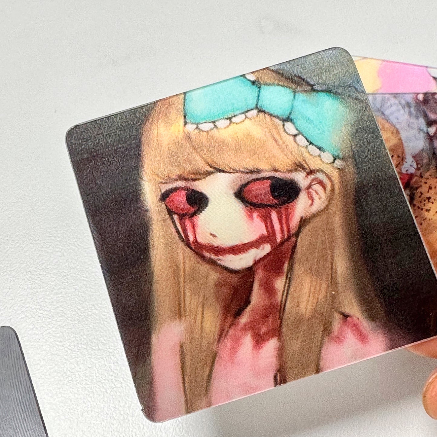 Mutation - Original Illustration OC of Alice in Deep Well, Anime Merchandise Creative Square Card, Variable Holographic Card