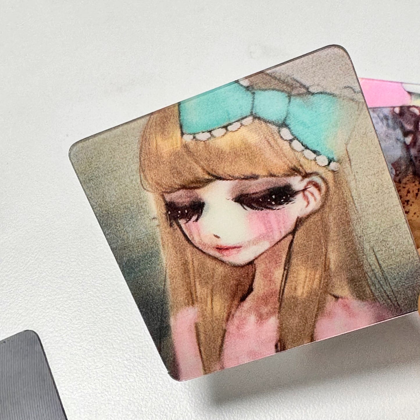 Mutation - Original Illustration OC of Alice in Deep Well, Anime Merchandise Creative Square Card, Variable Holographic Card