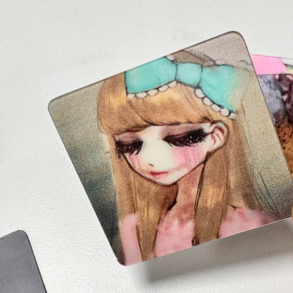 Mutation - Original Illustration OC of Alice in Deep Well, Anime Merchandise Creative Square Card, Variable Holographic Card