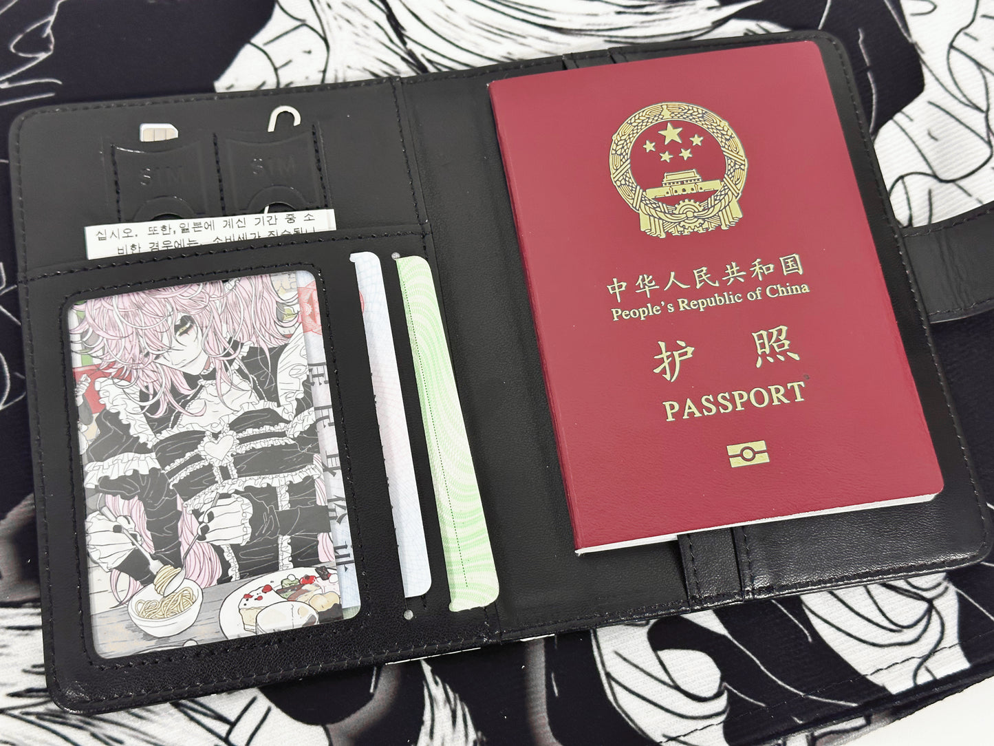 PiPOO × ISEYA - Japanese Illustrator Collaboration Lolita Gothic Angel Passport Holder, Card Wallet