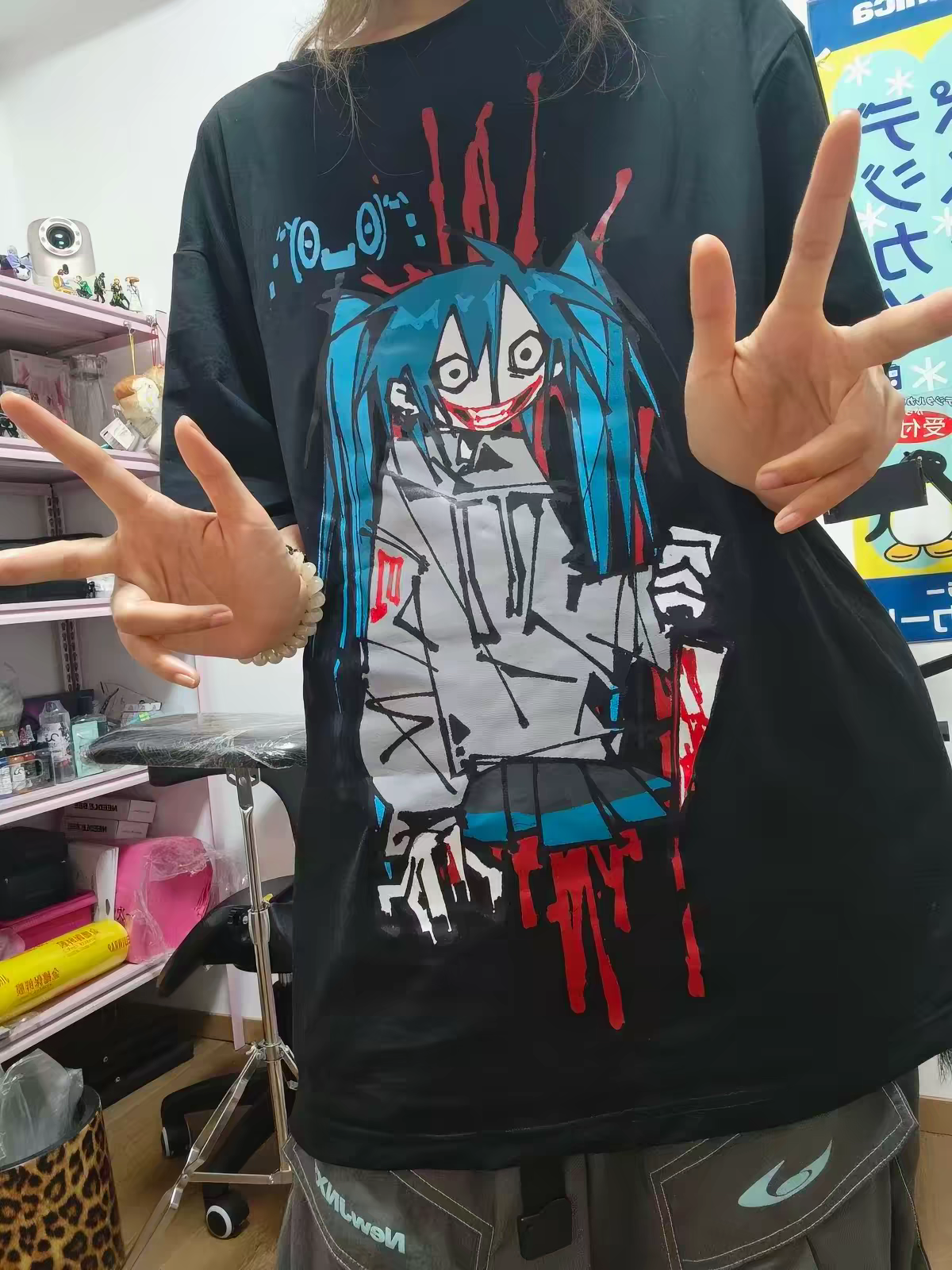 Jijibao miku the killer 大T恤 产品图5