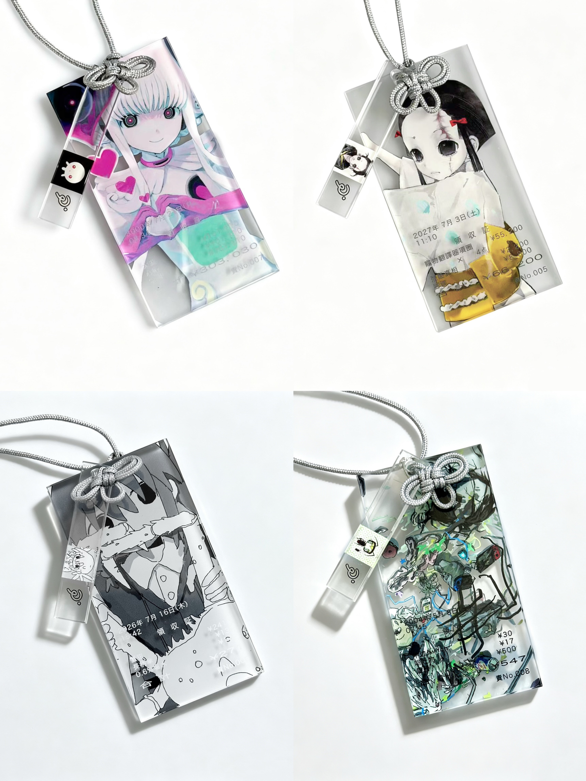 领收平安 御守小票挂件 8位艺术家集合图