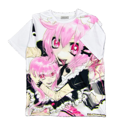 Death Maid - PiPOO & GALTHANACHOS Collaboration Original Illustration Subculture Digital Full-Print Milk Silk T-Shirt