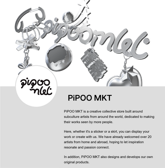 Human Head Balloon - PiPOO & 7:45 Collaboration Original Illustration Subculture Digital Print Ice Porcelain Cotton T-Shirt