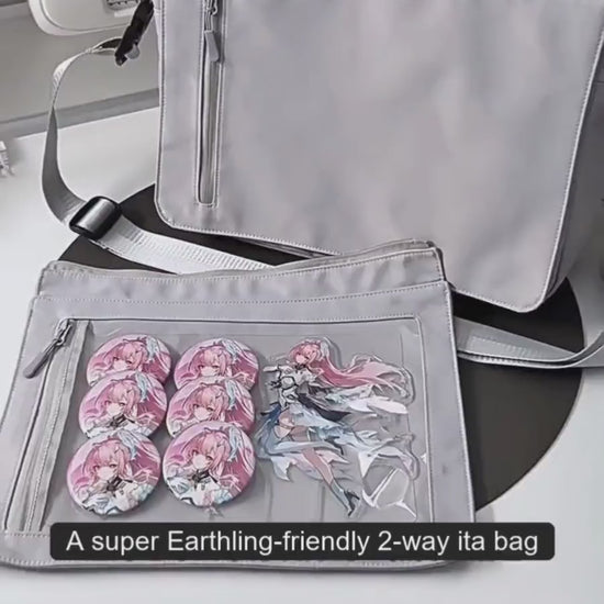 PiPOO MKT Earthling 2-in-1 ita bag - detachable ita panel, fits iPad and 13-inch laptop, crossbody commuter bag