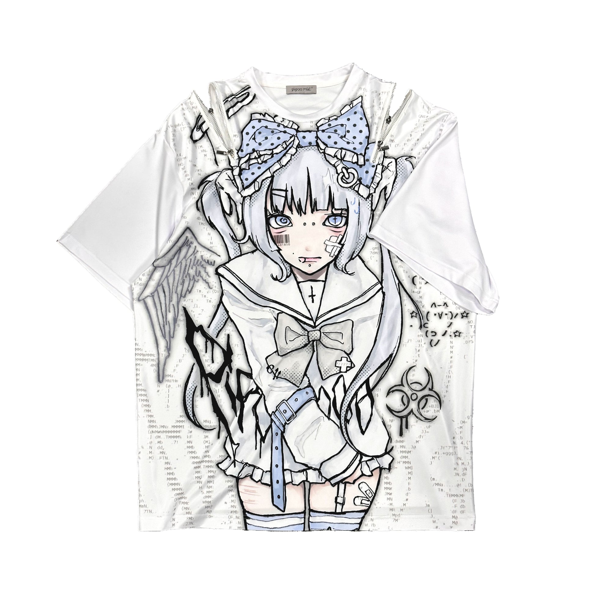 PiPOO x Teraji angel t-shirt - flat lay front view