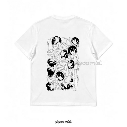 Stuffed Wardrobe - PiPOO & 7:45 Collaboration Original Illustration Subculture Digital Print Ice Porcelain Cotton T-Shirt
