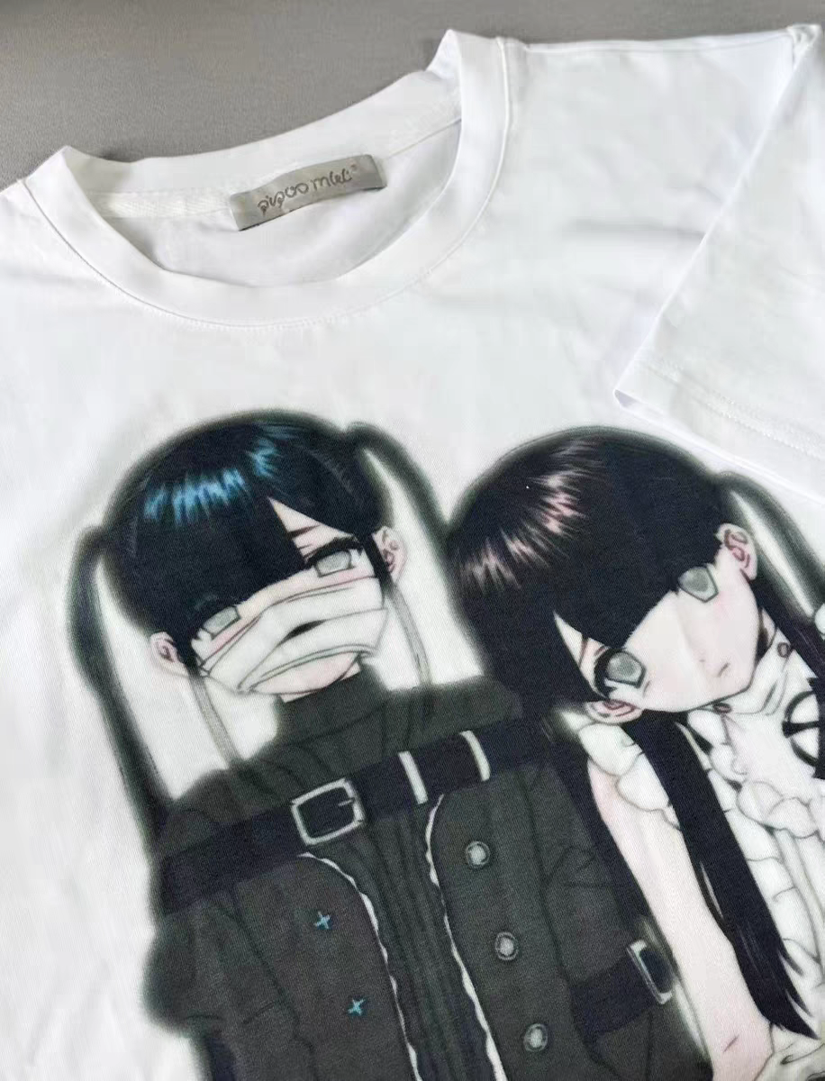 Unmei no Hankyo - PiPOOx Symbiont Collaboration Original Illustration Digital Print Ice Porcelain Cotton T-Shirt