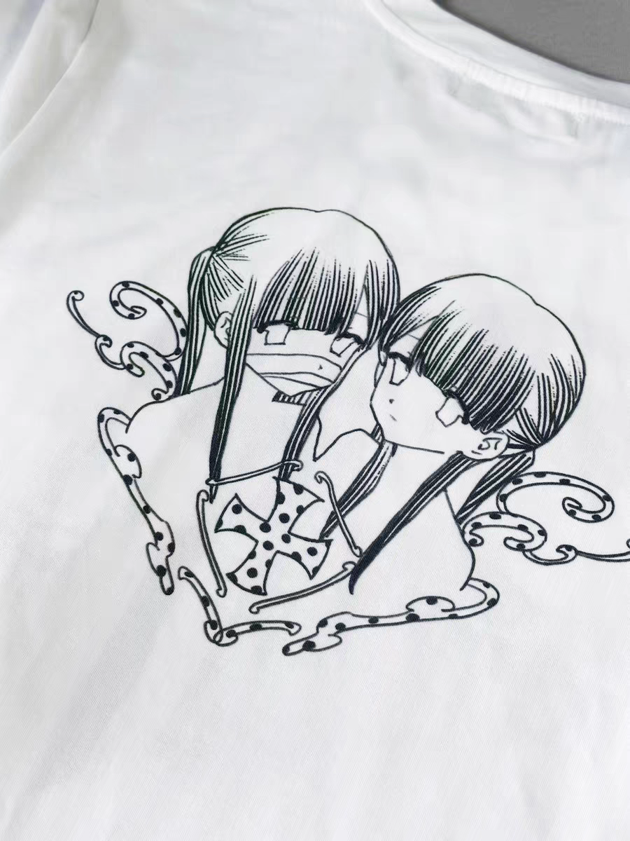 Unmei no Hankyo - PiPOOx Symbiont Collaboration Original Illustration Digital Print Ice Porcelain Cotton T-Shirt